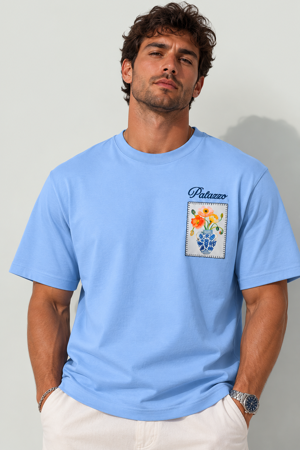 T-SHIRT PALAZZO - BLUE