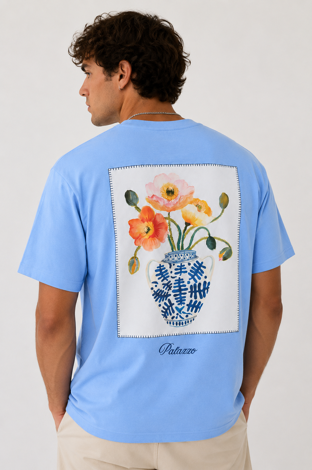 T-SHIRT PALAZZO - BLUE