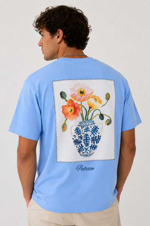 T-SHIRT PALAZZO - BLUE